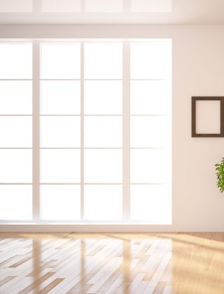 white wall with frame